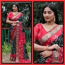 Load image into Gallery viewer, Bandhani in taffeta  semi silk 3061