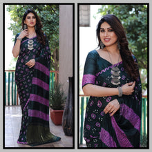 Load image into Gallery viewer, Bandhani silk saree 3057