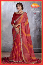 Load image into Gallery viewer, Bandhani print saree 3073