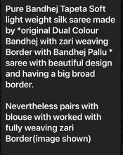Load image into Gallery viewer, Bandhni in taffeta semi silk saree 3060