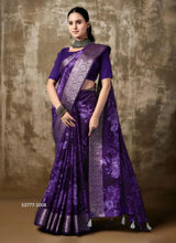 Load image into Gallery viewer, Muslin silk saree 3090