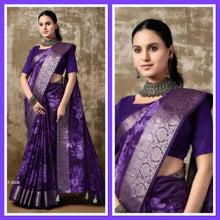 Load image into Gallery viewer, Muslin silk saree 3090