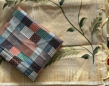 Load image into Gallery viewer, Tissue silk saree 3097 please note the blouse piece is a different print to the one on original pictures