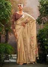 Load image into Gallery viewer, Tissue silk saree 3097 please note the blouse piece is a different print to the one on original pictures