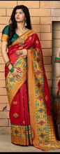 Load image into Gallery viewer, Silk minakari saree 1147