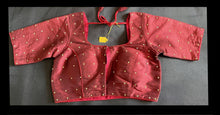 Load image into Gallery viewer, Silk saree blouse (867)the actual blouse is a bit darker than picture ( more maroon )