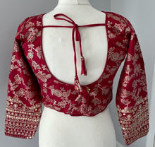 Load image into Gallery viewer, long sleeve saree blouse 4105