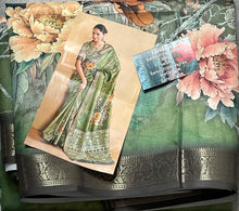 Load image into Gallery viewer, Velvet tussar silk saree 4113