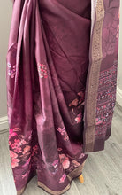 Load image into Gallery viewer, Velvet tussar silk saree 4114