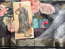 Load image into Gallery viewer, Velvet tussar silk saree 4118