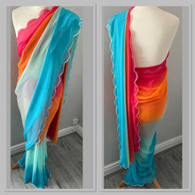 Load image into Gallery viewer, Georgette colour layer saree 4159