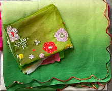 Load image into Gallery viewer, Georgette colour layer saree 4160
