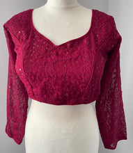 Load image into Gallery viewer, Long sleeve chickenkari embroidery blouse 4110