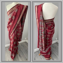 Load image into Gallery viewer, cotton slub saree 4136