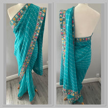 Load image into Gallery viewer, Bandhni print saree 4167 ( dudhyari colour )