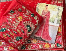 Load image into Gallery viewer, Bandhni print saree 4164 ( coral )
