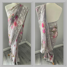 Load image into Gallery viewer, Georgette floral print  saree 4157