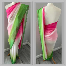 Load image into Gallery viewer, Georgette colour layer saree 4160