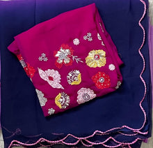Load image into Gallery viewer, Georgette colour layer saree 4161