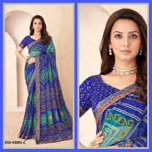 Load image into Gallery viewer, Bandhni print chiffon saree 4175