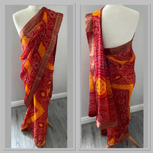 Load image into Gallery viewer, Bandhni print chiffon saree 4178
