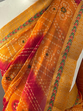 Load image into Gallery viewer, Bandhni print chiffon saree 4183
