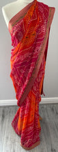 Load image into Gallery viewer, Bandhni print chiffon saree 4173