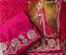 Load image into Gallery viewer, Georgette bandhni print saree 4186