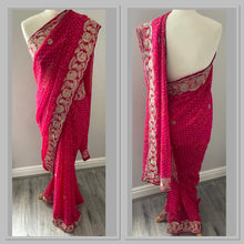 Load image into Gallery viewer, Georgette bandhni print saree 4186