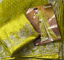 Load image into Gallery viewer, Georgette bandhni print saree 4187