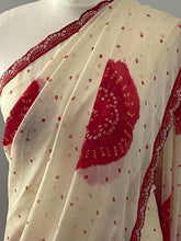 Load image into Gallery viewer, chiffon bandhni print saree 4191