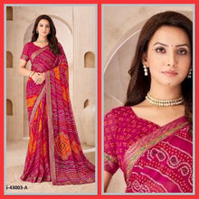Load image into Gallery viewer, Bandhni print chiffon saree 4173