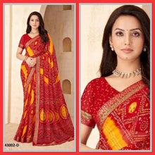 Load image into Gallery viewer, Bandhni print chiffon saree 4178