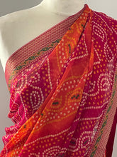 Load image into Gallery viewer, Bandhni print chiffon saree 4173