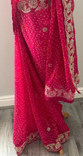 Load image into Gallery viewer, Georgette bandhni print saree 4186