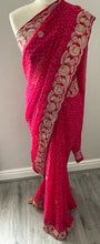 Load image into Gallery viewer, Georgette bandhni print saree 4186
