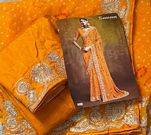 Load image into Gallery viewer, Georgette bandhni print saree 4188