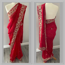 Load image into Gallery viewer, Georgette bandhni print saree 4189