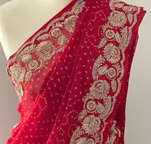 Load image into Gallery viewer, Georgette bandhni print saree 4189