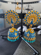 Load image into Gallery viewer, peacock theme earrings 4208