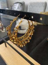 Load image into Gallery viewer, Gold affect hoops 4263