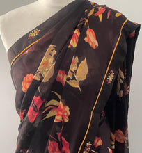 Load image into Gallery viewer, Soft georgette chiffon saree 5019