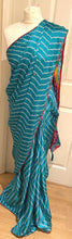 Load image into Gallery viewer, Bandhni print saree (saree actual colour is lighter not so dark and deep )1778