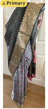 Load image into Gallery viewer, Semi Silk saree with green base 4002