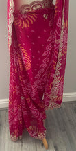 Load image into Gallery viewer, Soft georgette Bandhni print saree 5033