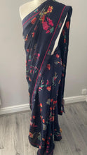 Load image into Gallery viewer, Soft georgette chiffon saree 5015
