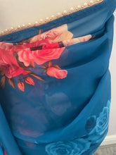 Load image into Gallery viewer, Floral print georgette saree 5022