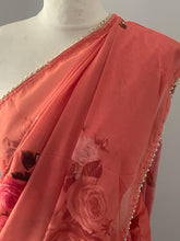 Load image into Gallery viewer, Floral print georgette saree 5021