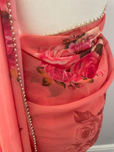 Load image into Gallery viewer, Floral print georgette saree 5021