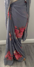 Load image into Gallery viewer, Floral print georgette saree 5020